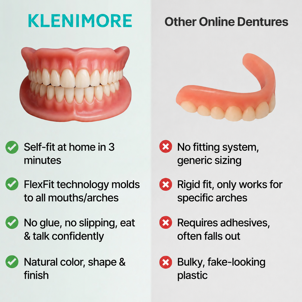 ⏰ Custom-Fit Dentures  ENDS TODAY   50% OFF | Smile with Confidence|Buy 2, Get 1 Free